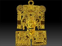 PENDANT PECTORAL PREHISPANICO MEXICANO | 3D