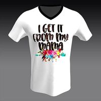 White T-Shirt Special for  mama With Flower Print