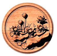 Hoa San Lotus Lian Hua Wood Sclupture