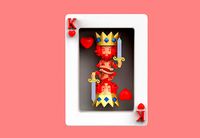 Poker K Red heart