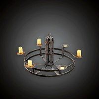 MVL - Candle Chandelier - PBR Game Ready
