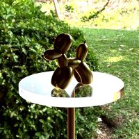 Table grey marble ahd transparent acryl