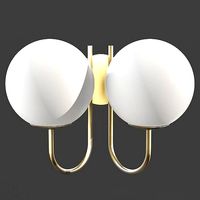 Brass and milk glass wall lamp Laredoute MORICIO
