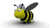 Cartoon Bee - Rigged