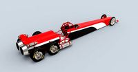 Twin-engined jet dragster