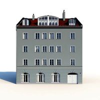 Residential City Building - Row - 14 - Big Dormer