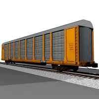 Autorack Train Car - BNSF Gold