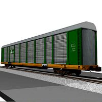 Autorack Train Car - Burlington Northern