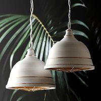 Bartlett Wide French White Pendant Light