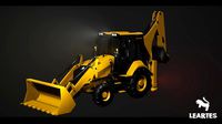 Driveable Animated Excavator Dozer with Material Variations