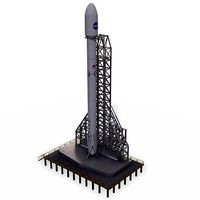 Falcon 9 Spaceship With The Launchpad