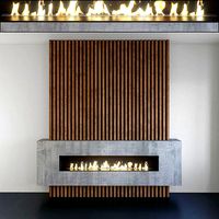 Wall Panel Set 127 Fireplace