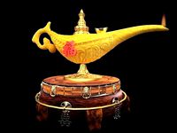 Chinese magic lamp with yuanbao
