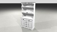 Country Style Hutch with Opening Drawers