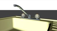 Kitchen Sink and Faucet - Retro Style