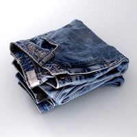 Stack Of Folded Womens Jeans 111