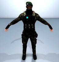 Charachter Marine Comander-Low poly
