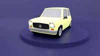 Autobianchi lowpoly 3D model