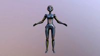 the concept old robot  woman