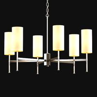 Tigermoth lighting - Stem chandelier with silk