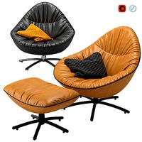 Label van den Berg - Hidde Armchair with Footstool