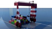 Shipping container crane
