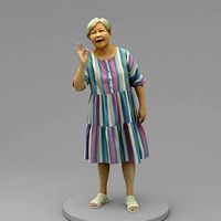 An Old Lady Talking To Somebody