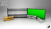 Fence low-poly Free pack model