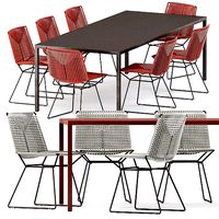 NEIL TWIST CHAIR and TENSE OUTDOOR TABLE by Mdf Italia