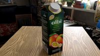Mango juice in a tetrapak