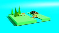 Small Low-Poly Camping Scene