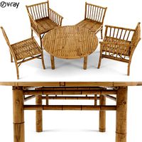 furniture bamboo table chair