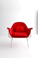 Red modernist Womb Armchair Knoll