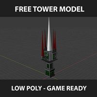 Low poly SCI-FI tower