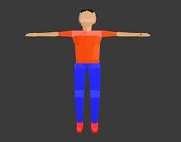 low poly character model