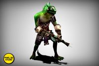 Dungeon Fantasy Monster - Aqua lizard Musketeer