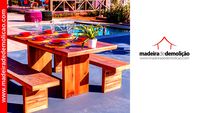MESA DE MADEIRA - MESA RUSTICA - CANELA PÉ PAINEL 1,40M