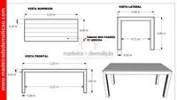 MESA DE MADEIRA - MESA RUSTICA - CANELA DIAMANTE 2,20M