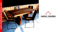 MESA DE MADEIRA - MESA RUSTICA - BUMERANGUE CANELA 1,40M