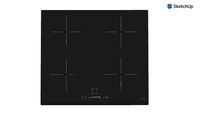 Cooktop por Indução Tramontina Square Slider B 4EI 60 Vitrocerâmico com 4 Áreas Ref.: 94751/221