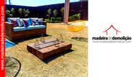 MESA DE CENTRO DE MADEIRA - MESA DE CENTRO RUSTICA - DORMENTE 1,20M
