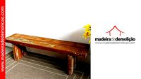 BANCO DE MADEIRA - BANCO RUSTICO - PÉ PAINEL 1,80M