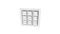 Luminária de Embutir Picolo com Aba Sêxtuplo 21W