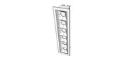 Luminária de Embutir Picolo com Aba Sêxtuplo 14W