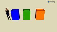 basureros reciclables 3d