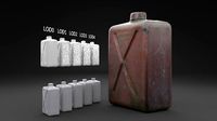 Scanned Old Jerrycan LOW POLY LODs