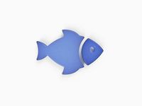 Fish 3D vector - Poisson vectoriel en 3D