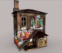 Abandoned House With Graffiti