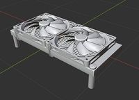 Radiator with fans
