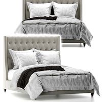 Arhaus devereaux tufted bed
